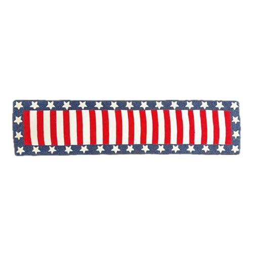 Patriotic Table Runner - 4th of July American Flag Freedom Stars Independence and Memorial Day for Holiday Kitchen Dining Table Home Decor - 13x35 Inches | Amazon (US)