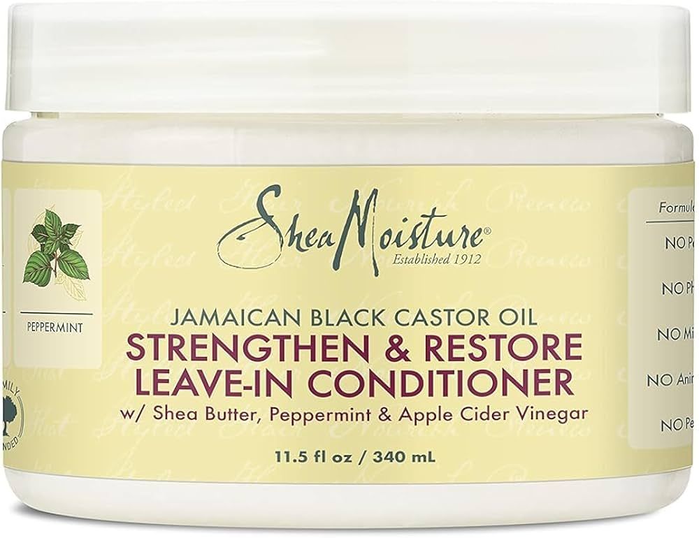 SheaMoisture Jamaican Black Castor Oil Leave In Conditioner For Damaged Hair 100% Pure To Soften ... | Amazon (US)
