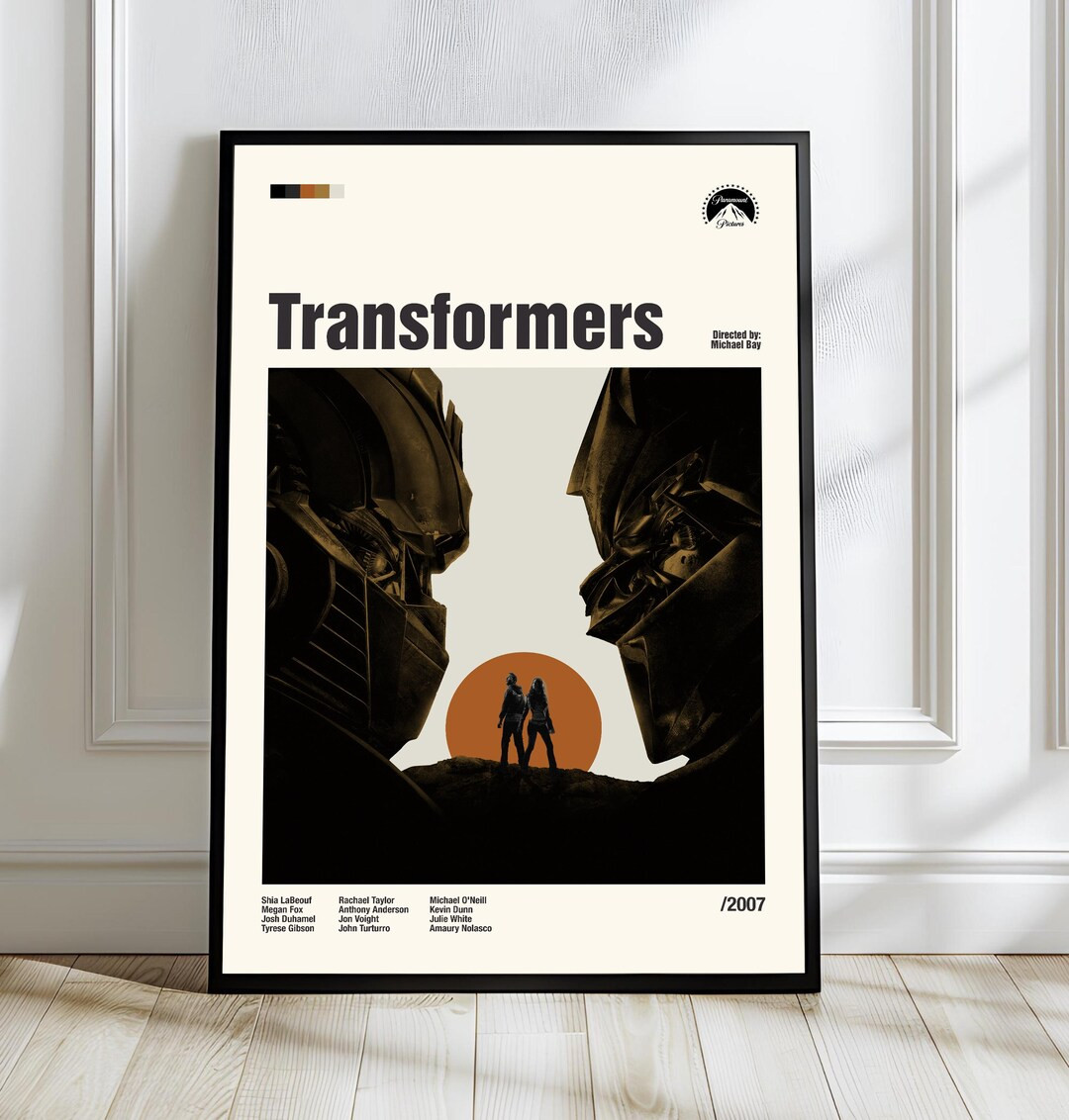 Transformers Movie Poster, Mid-Century Modern Art, Minimalist Movie Print | Etsy (US)