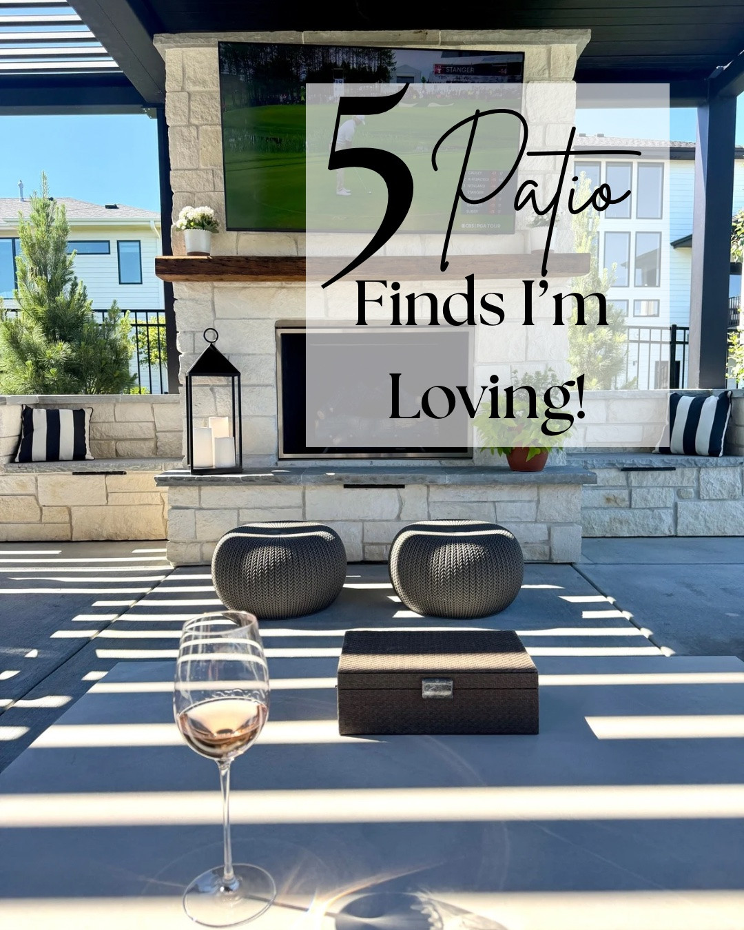 5 Patio Finds I’m Loving! 
1. This accent table with storage is great for storing our outdoor blankets,  patio covers, and extra table top for drinks. 
2. This resin poof ottoman set adds for additional seating and a great place to pop up your feet. ￼
3. These weather resistant stackable dining chairs are so easy to clean and have great back support.
4. This large woven box keeps all our remotes in one spot and adds some decor to the coffee table. 
5. These outdoor stools wipe down super easy, are comfortable, and stack perfectly for winter.

#LTKHome #LTKSaleAlert #LTKdayinmylife