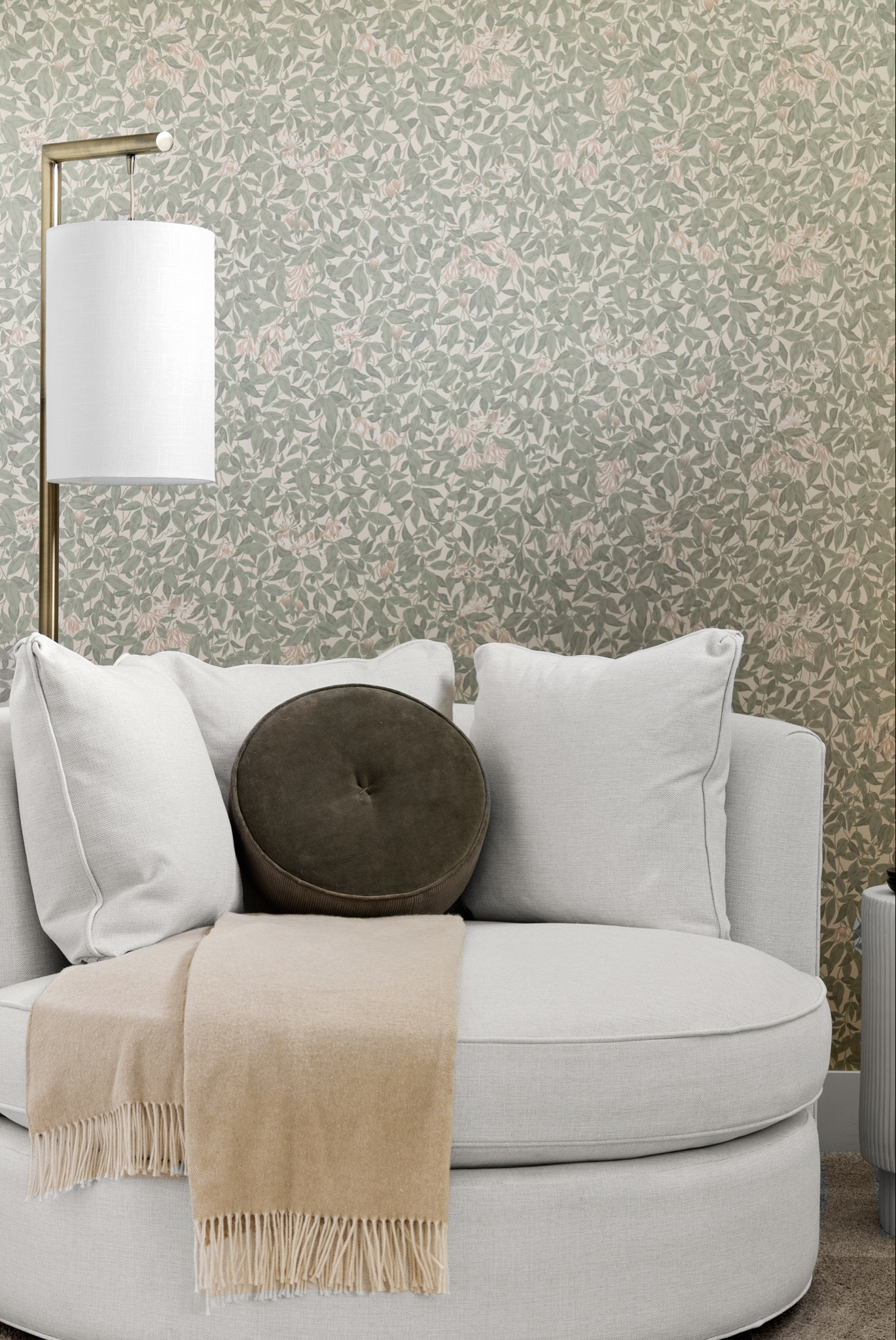 Bedroom Sitting Area Designed by Mission Interiors; This best seller Sage floral wallpaper linked by popular demand 🌱

Swivel chair is from Room & Board and is not linkable, so I have linked a few other similar options. 

#LTKmorningroutine #LTKmomlife #LTKHome