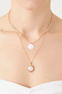 Seashell & Faux Pearl Layered Necklace | Forever 21 (US)