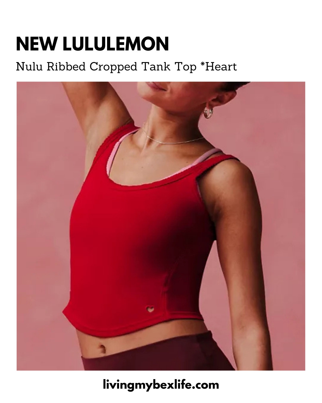 New lululemon Valentine's Day collection <3 Nulu Ribbed Cropped Tank Top *Heart 

 #LTKValentine #LTKootd #LTKActive
