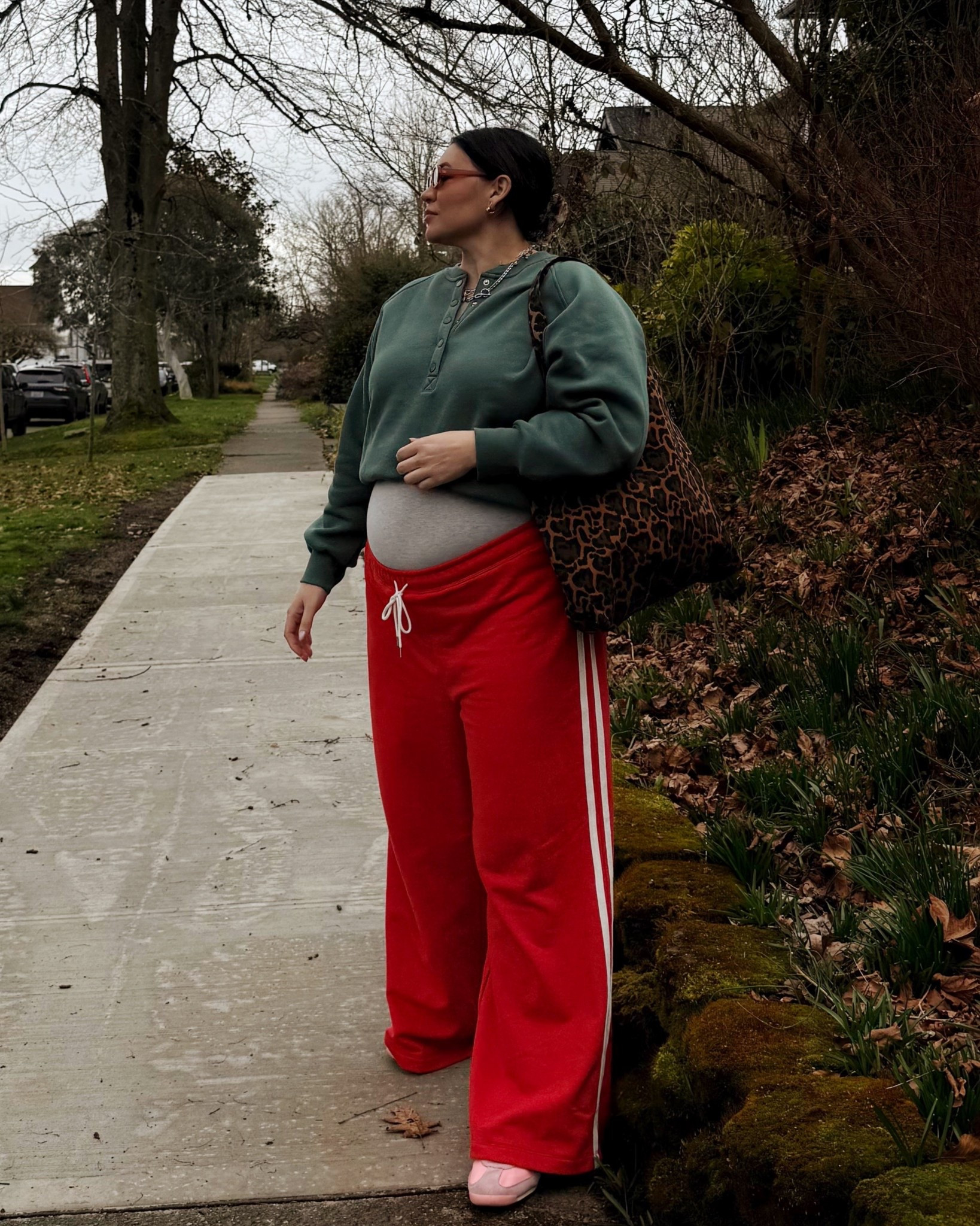 Totally worth flagging down the cute girl outside the obgyn to find out where she got her cute track pants from

Wearing a size XXL pant (pre pregnancy XL/14)

Sweatshirt size L

#LTKgrwm #LTKmomlife #LTKBump