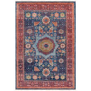 Samarkand 6 X 9 Red/Blue Oriental Area Rug | The Home Depot