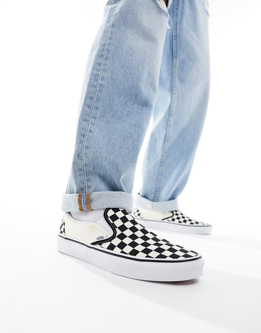 Vans Slip-On checkerboard trainers in black and white | ASOS (Global)