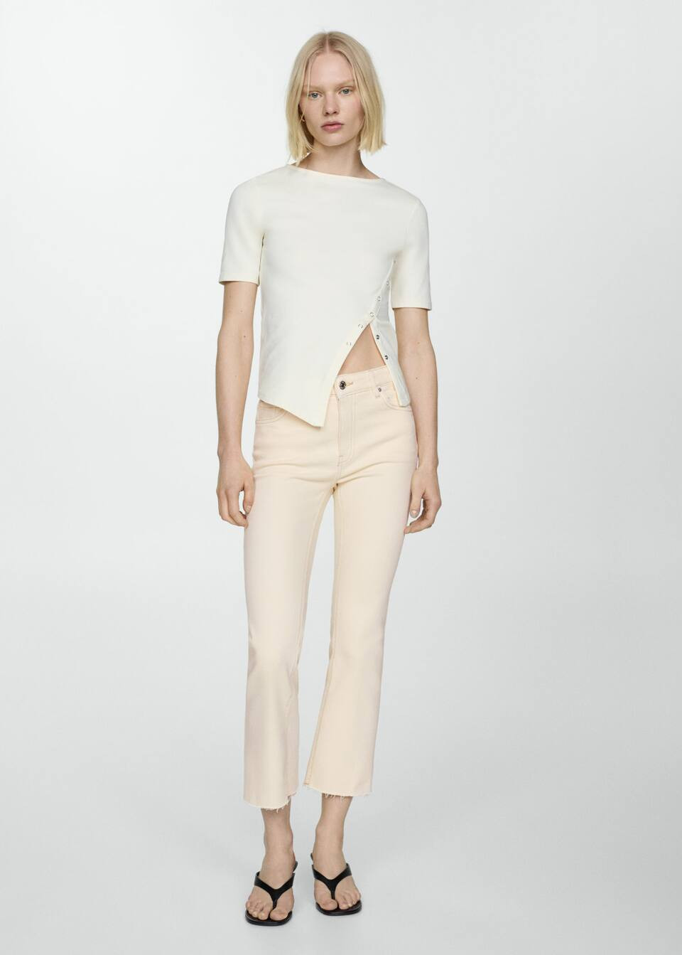 Crop flared jeans -  Women | Mango USA | MANGO (US)