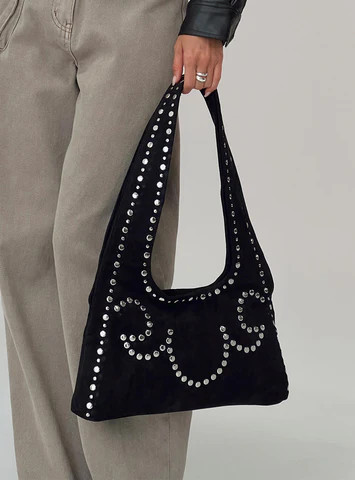 Lemoni Stud Bag Black | Princess Polly US