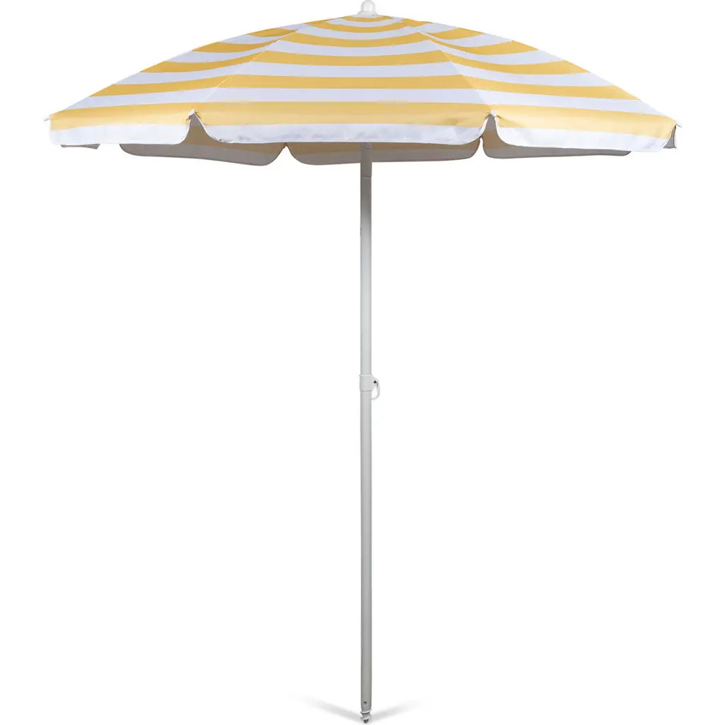 Picnic Time Yellow Cabana Stripe Portable Beach Umbrella at Nordstrom Rack | Nordstrom Rack