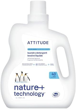 ATTITUDE Liquid Laundry Detergent, EWG Verified, HE Compatible, Plant-Based & Vegan, Natural Laun... | Amazon (US)
