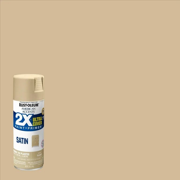 Fossil, Rust-Oleum American Accents 2X Ultra Cover Satin Spray Paint- 12 oz | Walmart (US)