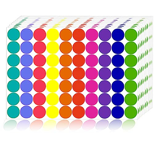 2800 PCS Colored Dot Stickers Round Color Coding Labels Circle Dots Labels Stickers Polka Circle Dot Stickers Label Sticker for Office,Classroom,Papers Etc | Amazon (US)