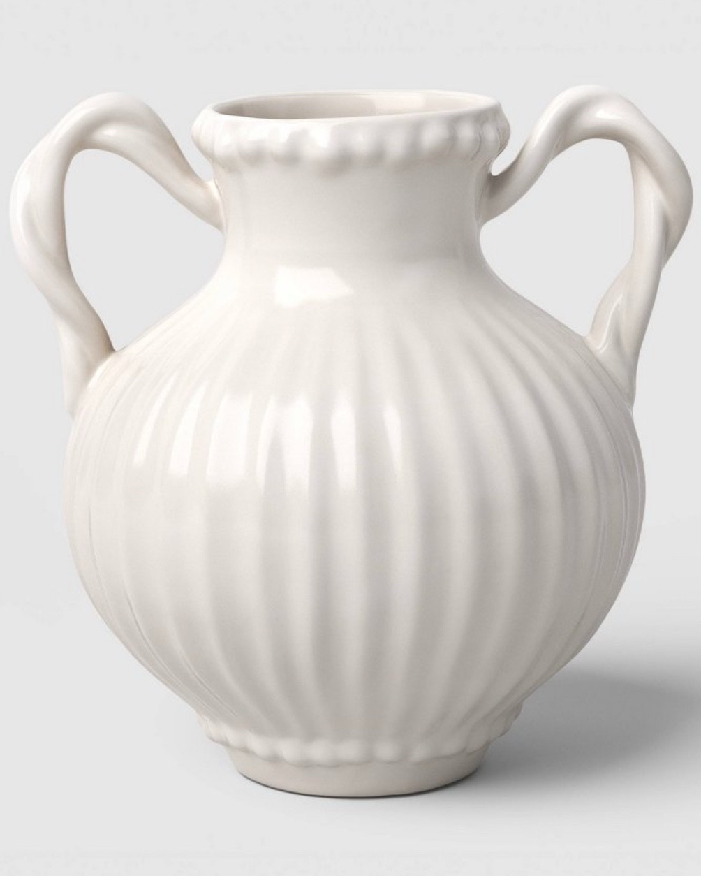 BEADED CERAMIC HANDLES VASE 
-Ivory
8.5” H x 7” W
One of the best seller and highly rated vases! 
I love vases that have handles!