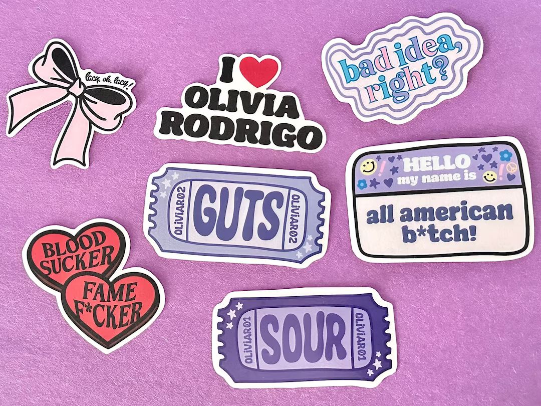 Fan-made Olivia Rodrigo Inspired Stickers - Etsy | Etsy (US)