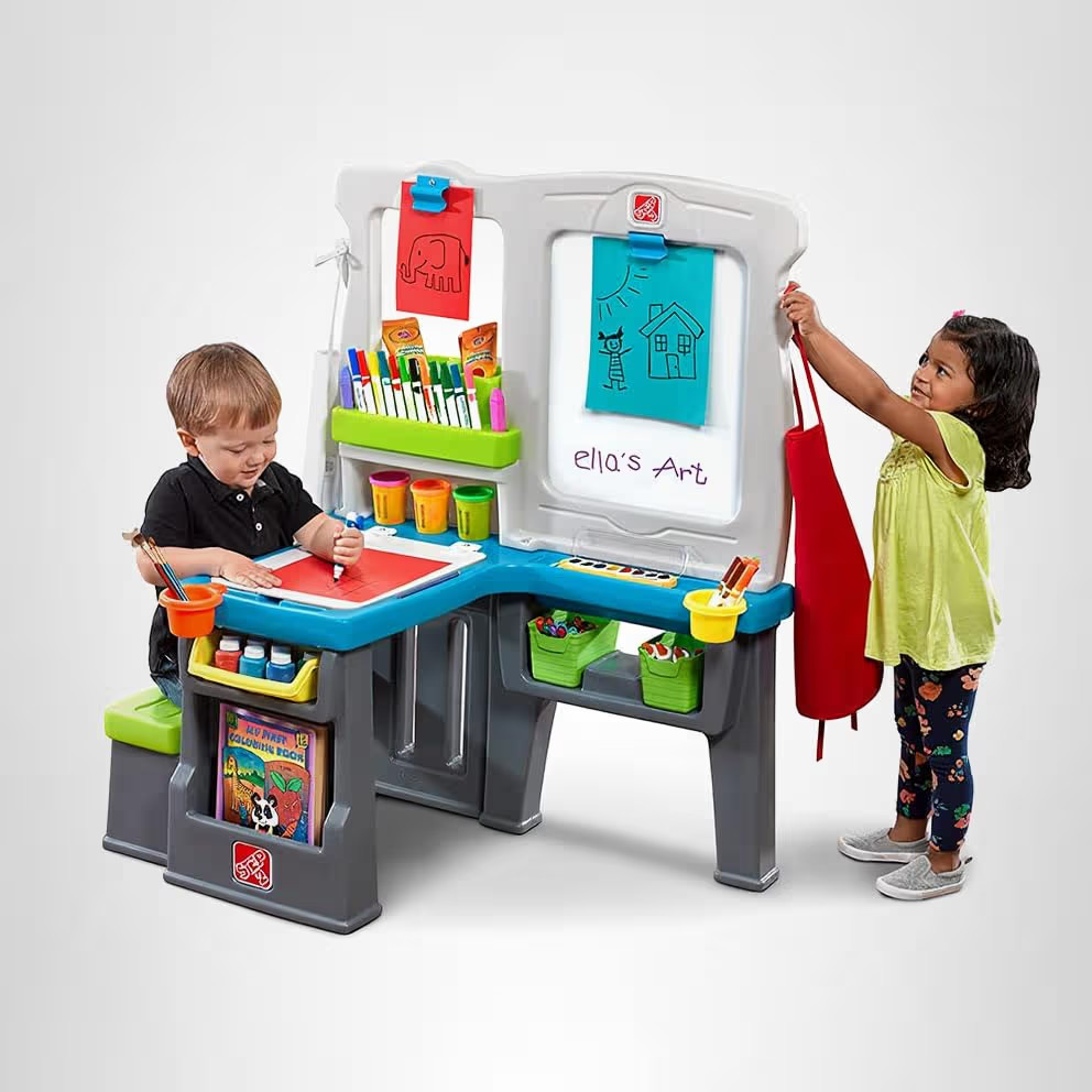 Step2 Great Creations Art Center, Kids Activity Table, Arts & Crafts Desk, Made of Durable Plasti... | Amazon (US)