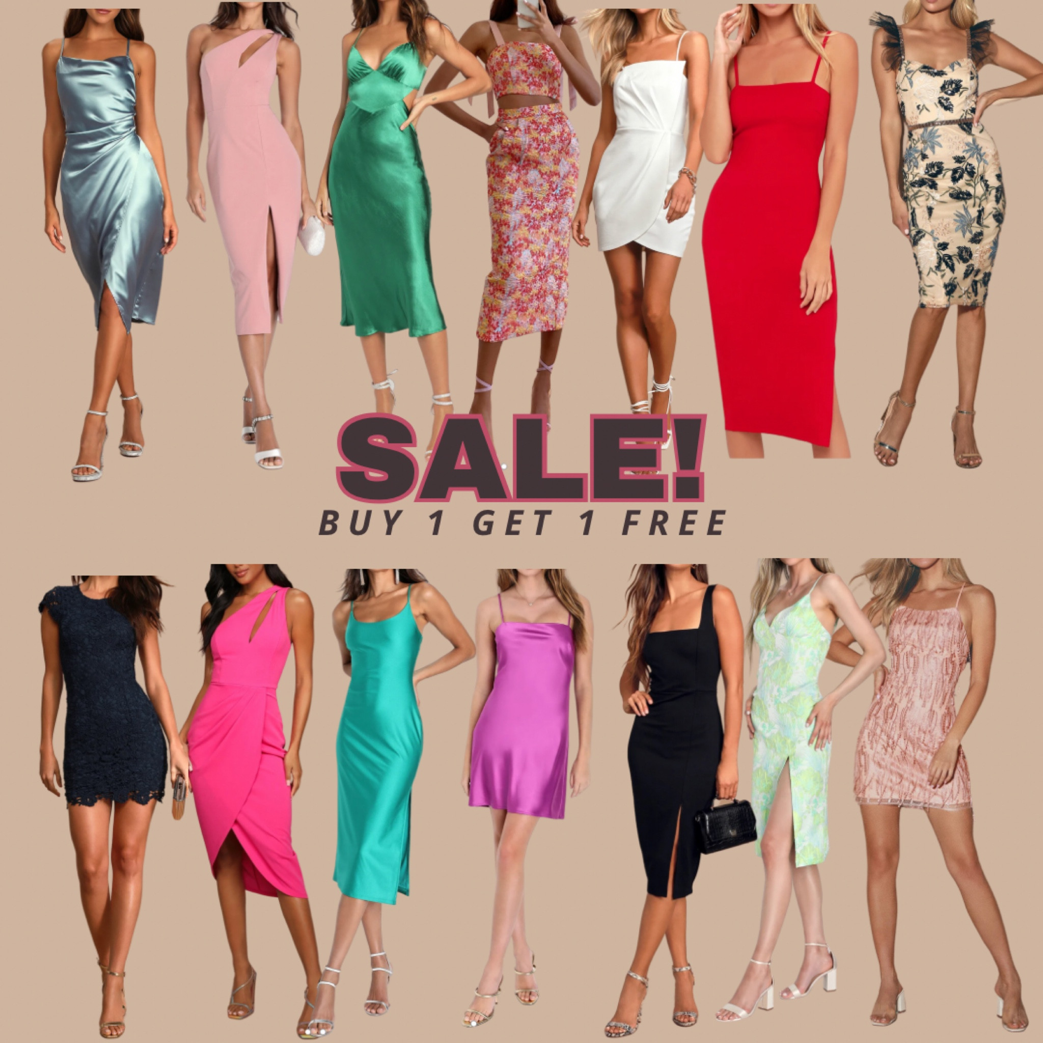 Sale!! Buy one get one free cocktail dresses! Perfect for wedding guest dresses for summer and fall. Don’t miss out on this amazing women’s dress sale 😍

#LTKsalealert #LTKunder100 #LTKunder50
