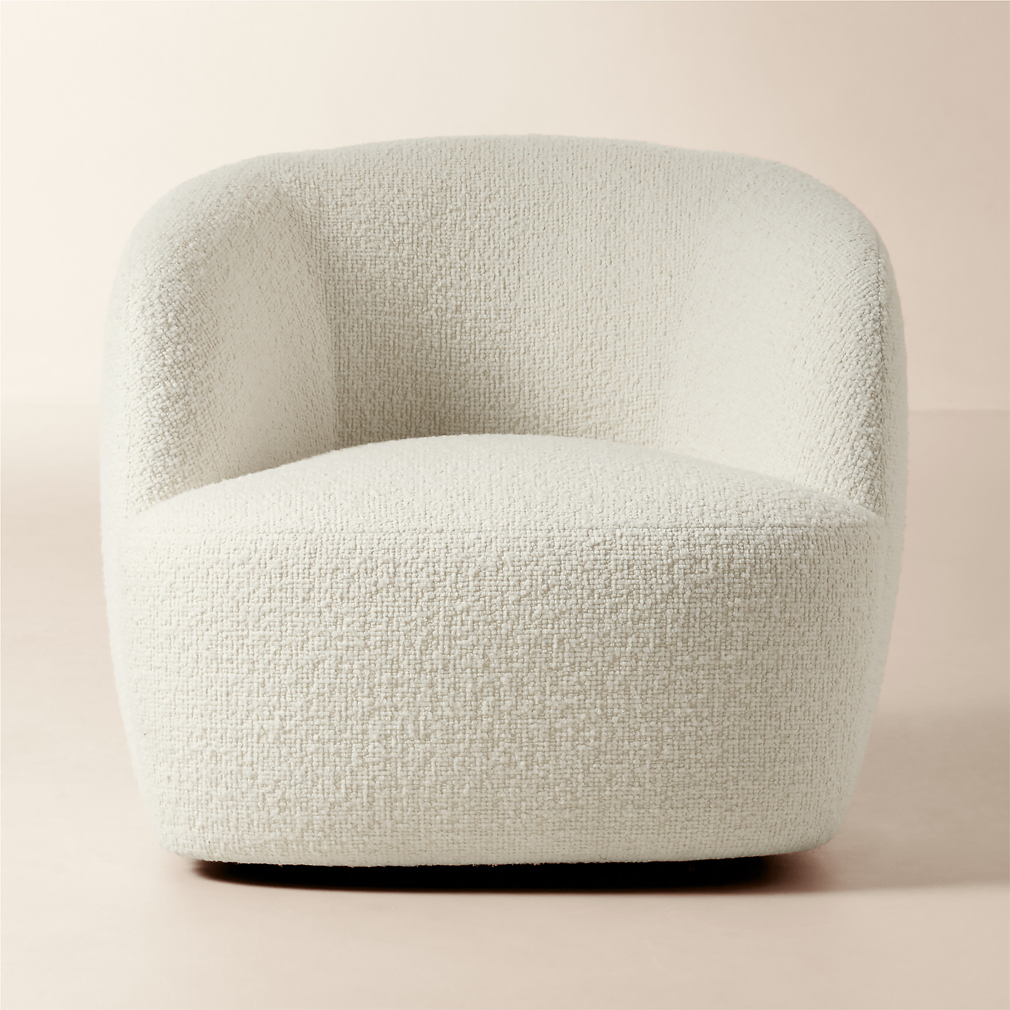 Gwyneth Ivory Boucle Swivel Chair by goop + Reviews | CB2 | CB2