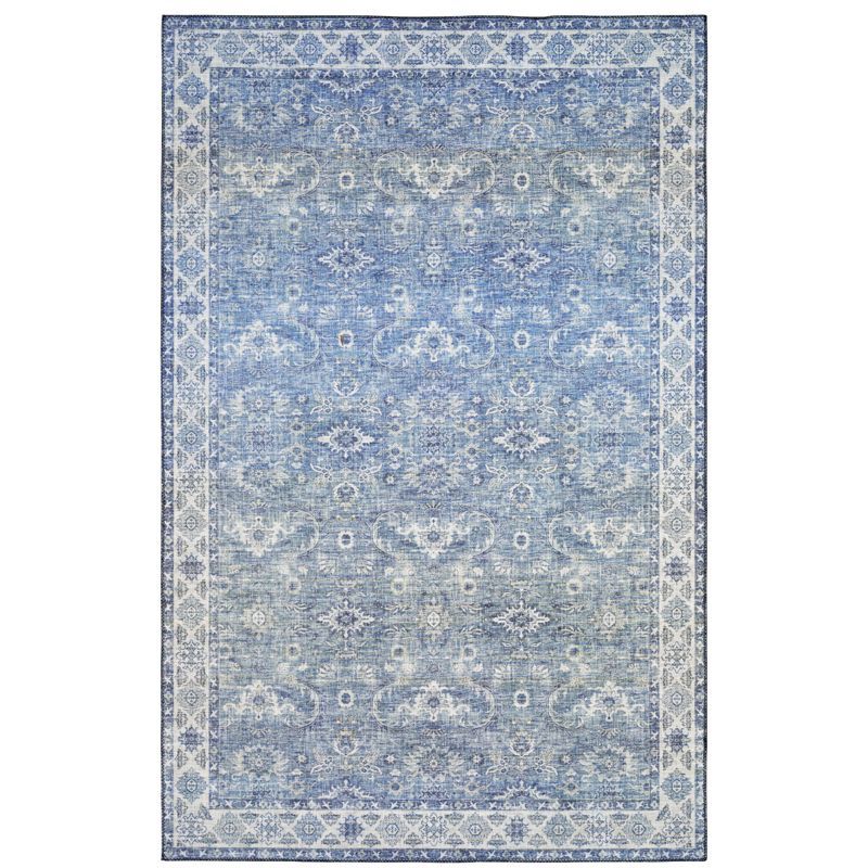 Marcel Persian Style Inspired Traditional Area Rug Blue/Gray - Captiv8e Designs | Target