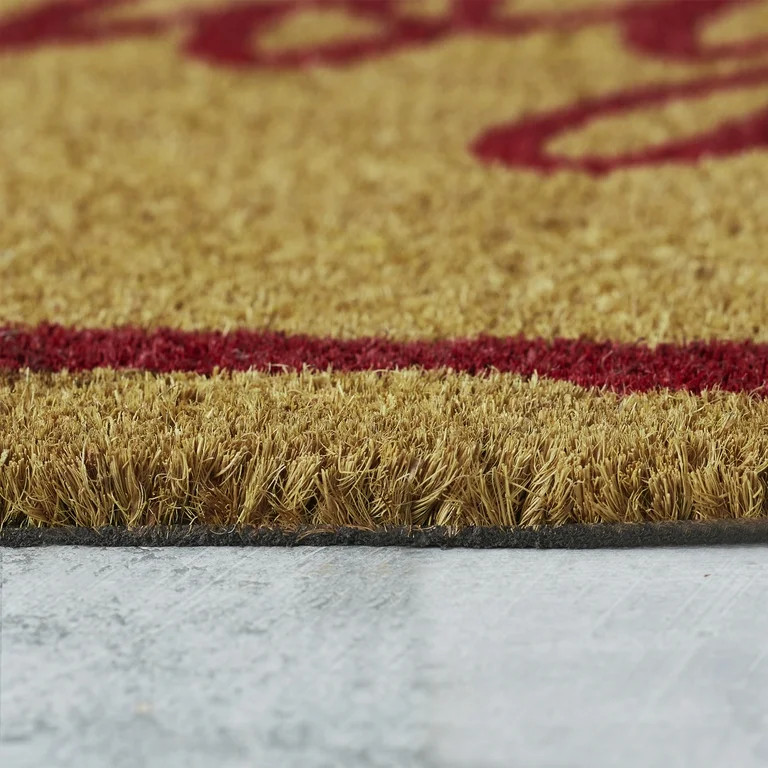 My Texas House Natural/Red Joy Bows Outdoor Coir Doormat, 18" x 30" | Walmart (US)