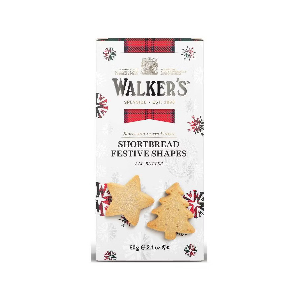 Walkers Shortbread Festive Holiday Shapes Pure Butter Cookies - 2.1oz | Target