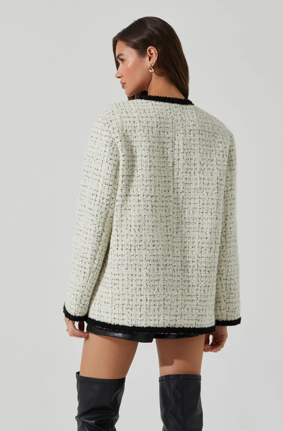 Editha Contrast Tweed Coat | ASTR The Label (US)