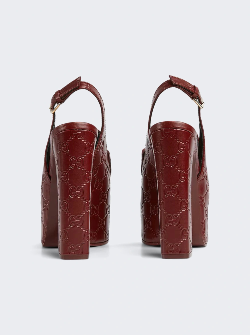 Horsebit Platform Loafer Slingback Pumps Red | The Webster