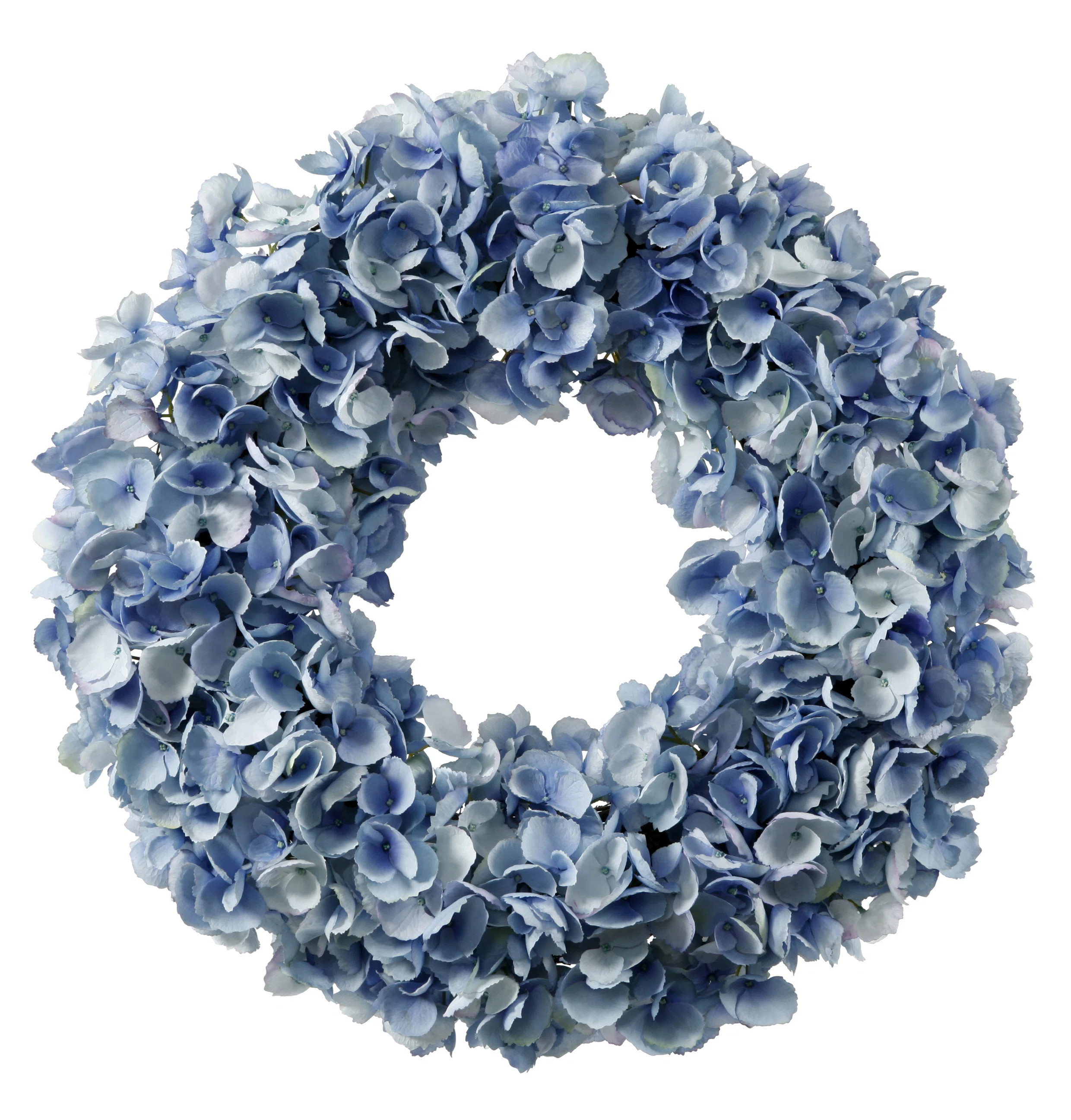 Dried Hydrangea Polyester 24'' Wreath | Wayfair North America