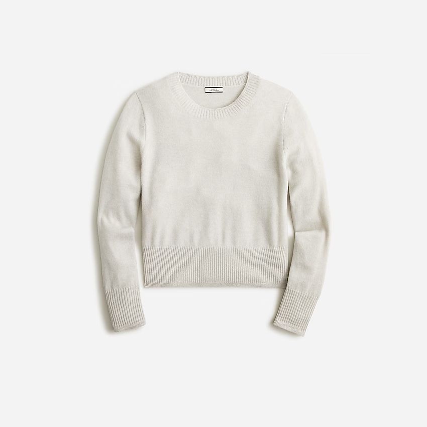 Cropped cashmere crewneck sweater | J.Crew US