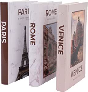 Coffee Table Decorative Books with Blank Pages - 3 Hardcover Decorative Books for Home Decor, Aes... | Amazon (US)