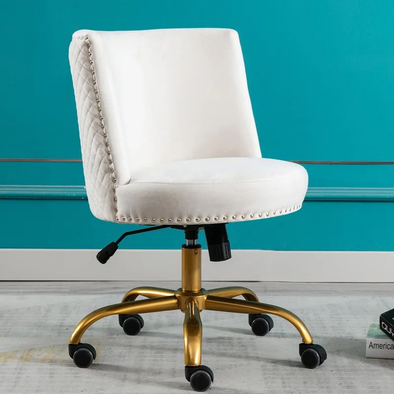 Velvet Home Office Desk Chair, Swivel Accent Chair For Living Room And Bedroom, Modern Tilt Task ... | Wayfair North America