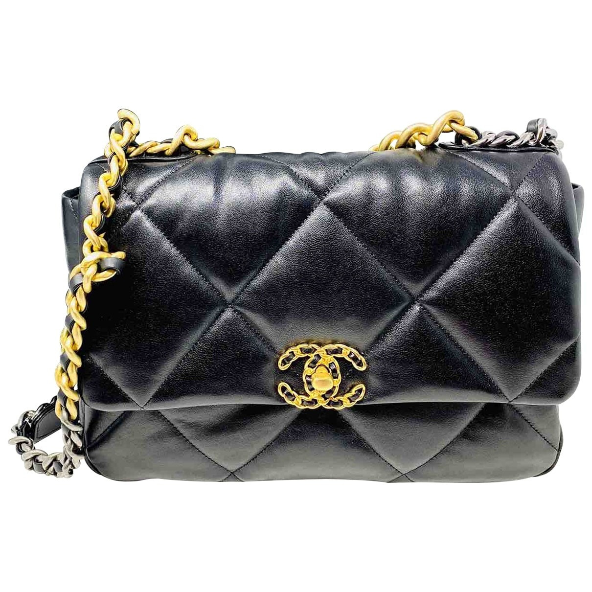 Chanel Chanel 19 Black Leather Handbags | Vestiaire Collective (Global)