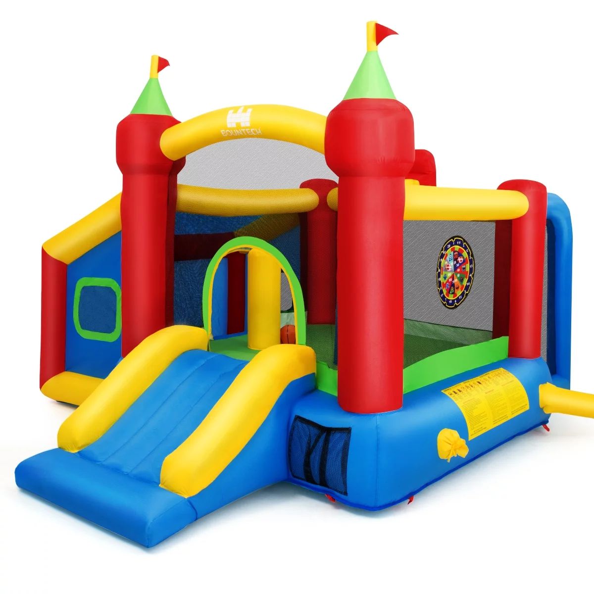 Topbuy Inflatable Castle Bounce House Kids Slide Jumping Playhouse with Ball Pit and Dart Board -... | Walmart (US)