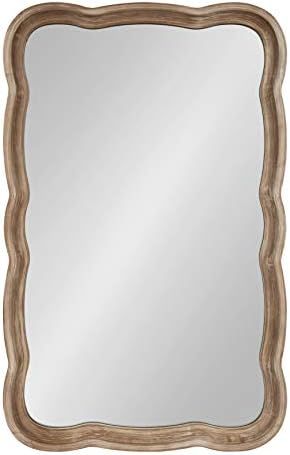 Kate and Laurel Hatherleigh Decorative Shabby Chic Scallop Wood Wall Mirror, Rustic Brown, 23.5x38-i | Amazon (US)