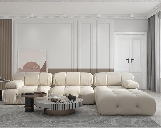 Amazon.com: Magic Home Modular Sectional Sofa,Luxury Modern Living Room Upholstery Sofa Couch, L ... | Amazon (US)