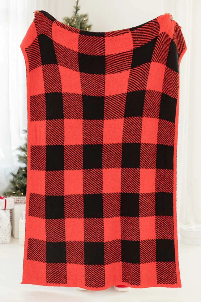 Make Me Believe Buffalo Plaid Blanket | Pink Lily