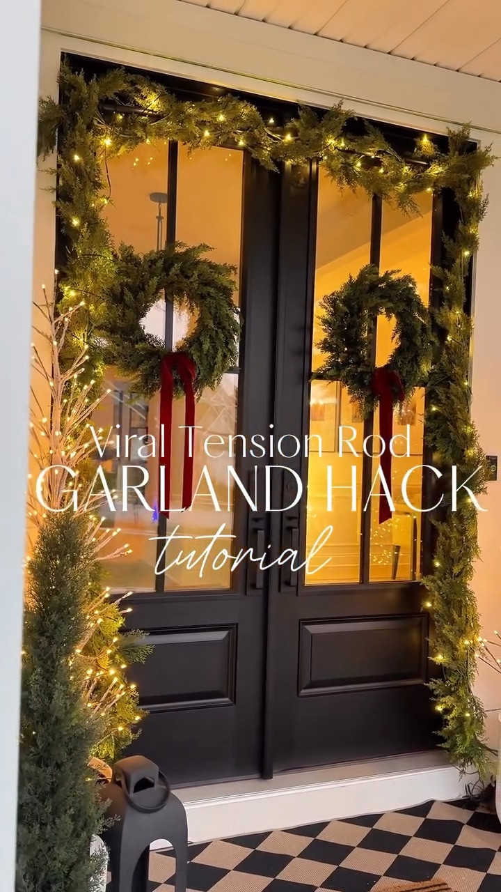 #zennahomepartner
You saw how I used the Zenna Home Adjustable Tension Rod to decorate for Fall… and now it’s bringing the Christmas magic to our porch!
I strung garland + twinkle lights right across the entry with no nails, no holes — just tension and done.
It’s more than a shower rod… it’s The Everything Rod.

#LTKHoliday #LTKHome #LTKSeasonal
