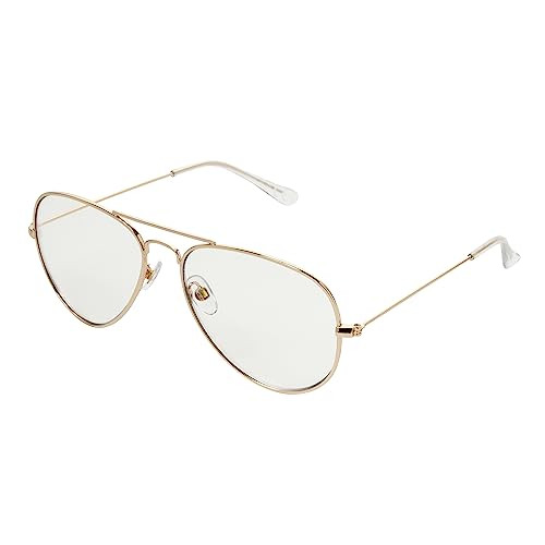 Foster Grant Women's Farrah Pop of Power Aviator Bifocal Style Blue Light Reading Glasses, 2x | Amazon (US)