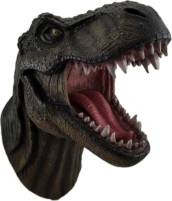 DWK Jurassic Jaws Snarling Tyrannosaurs Rex Wall Mounted Dinosaur Head Bust Sculpture T-Rex Decor | Amazon (US)