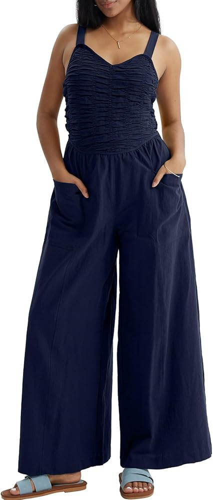 CHERFLY Jumpsuits for Women Dressy Casual Back Tied Overalls Summer Outfits 2025 | Amazon (US)