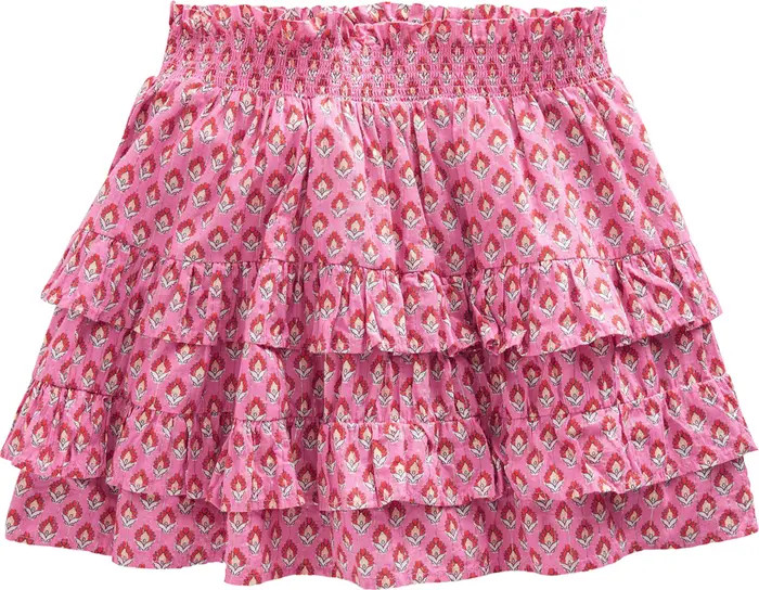 Kids' Floral Ruffle Cotton Skort | Nordstrom