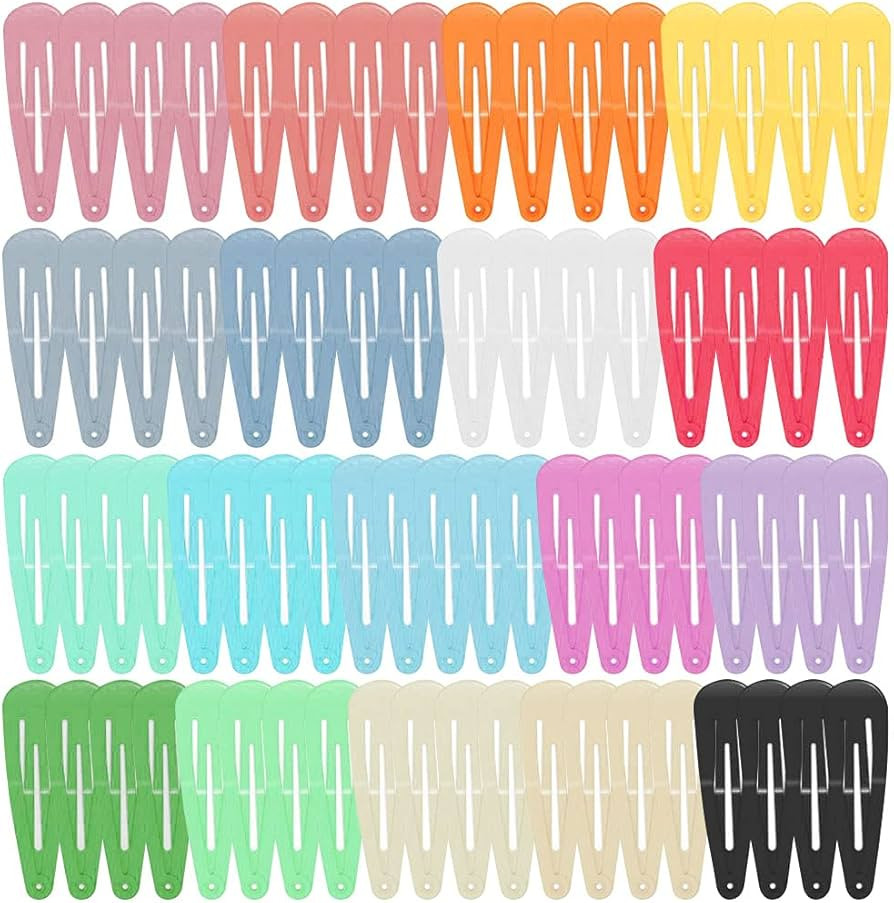 Snap Hair Clips Hair Barrettes for Girls, Anezus 80 Pcs 2 Inch Non-Slip Barrettes Hair Accessorie... | Amazon (US)