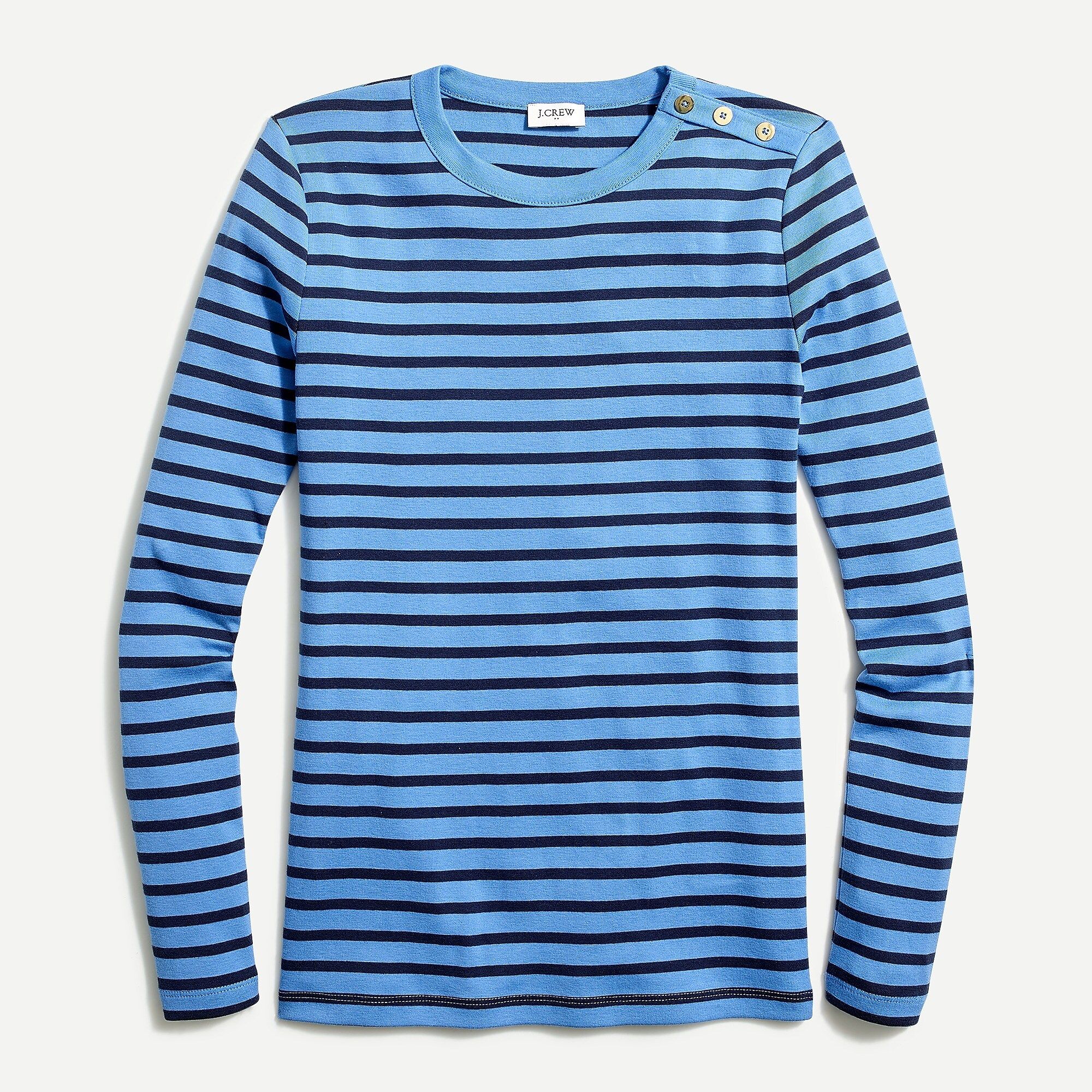 Striped button-shoulder tee | J.Crew Factory