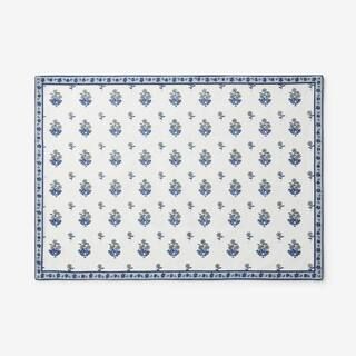 The Company Store Victorian Floral 14 in. x 20 in. Blue Cotton Placemats 80040C-OS-BLUE | The Home Depot