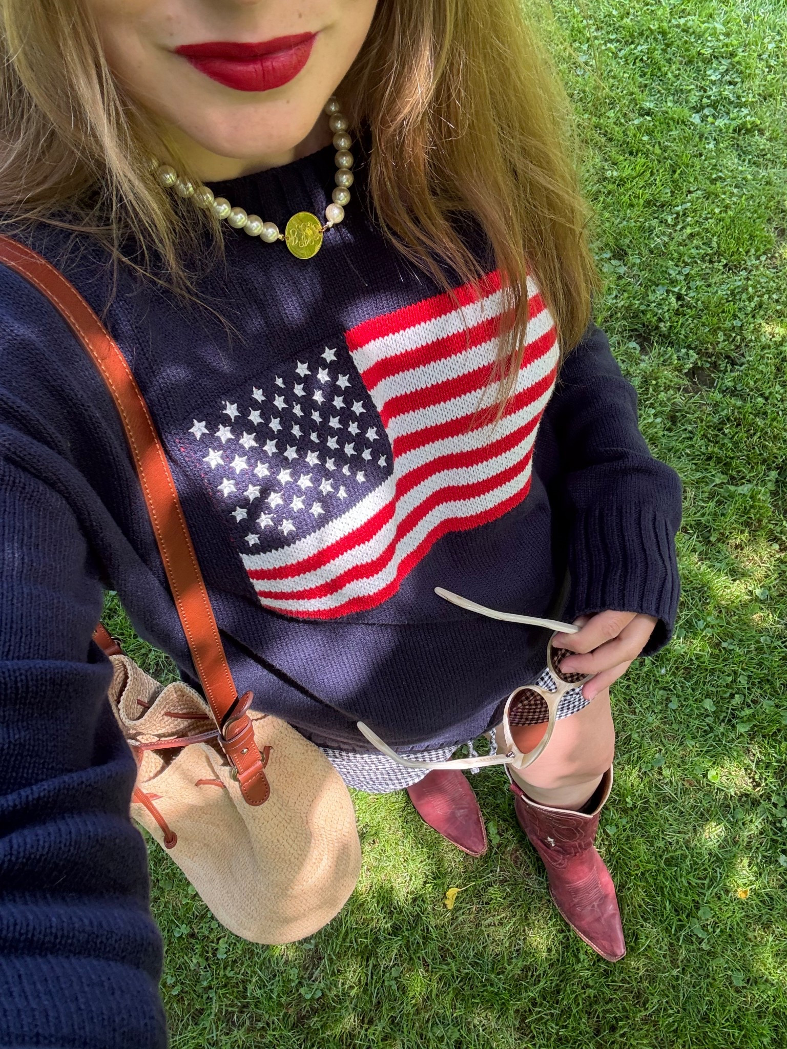 The Fourth of July will be here before we know it 🇺🇸 

Americana, gingham, straw bag, pearl necklace, basket bag, flag sweater, affordable, vintage sunglasses, cat eye sunglasses, red lipstick, red white and blue  

#LTKFindsUnder50 #LTKItBag #LTKBump