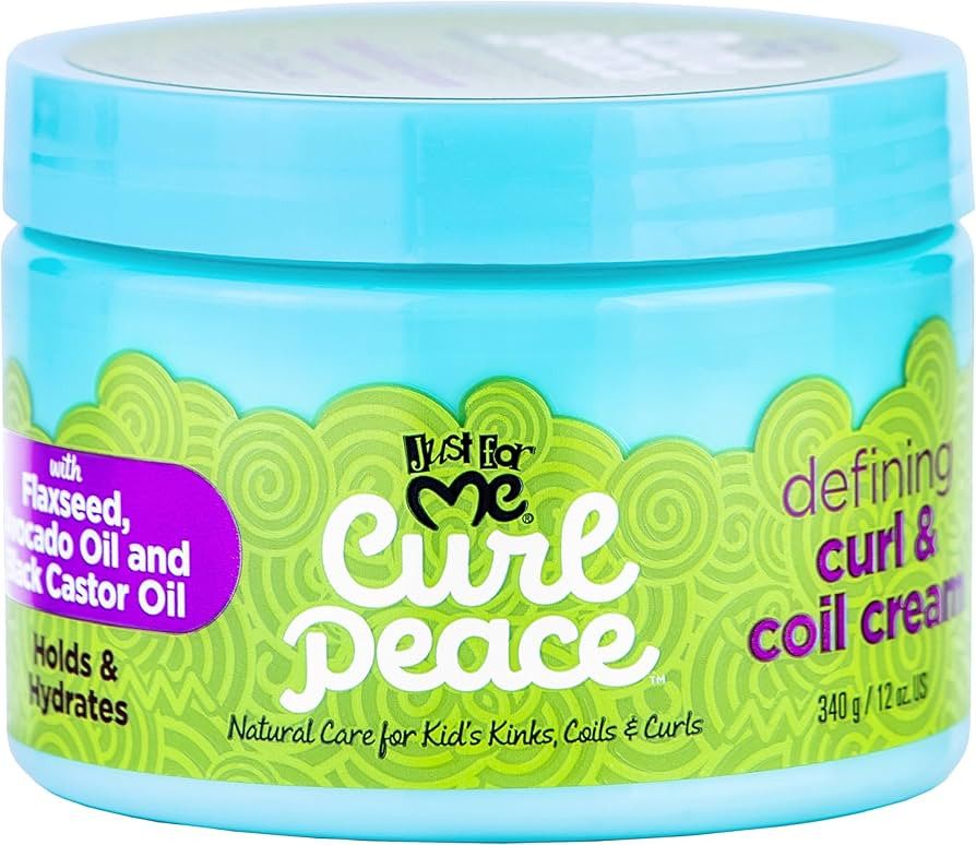 Just For Me Curl Peace Defining Curl & Coil Cream - Holds & Hydrates, Contains Flaxseed, Avocado ... | Amazon (US)
