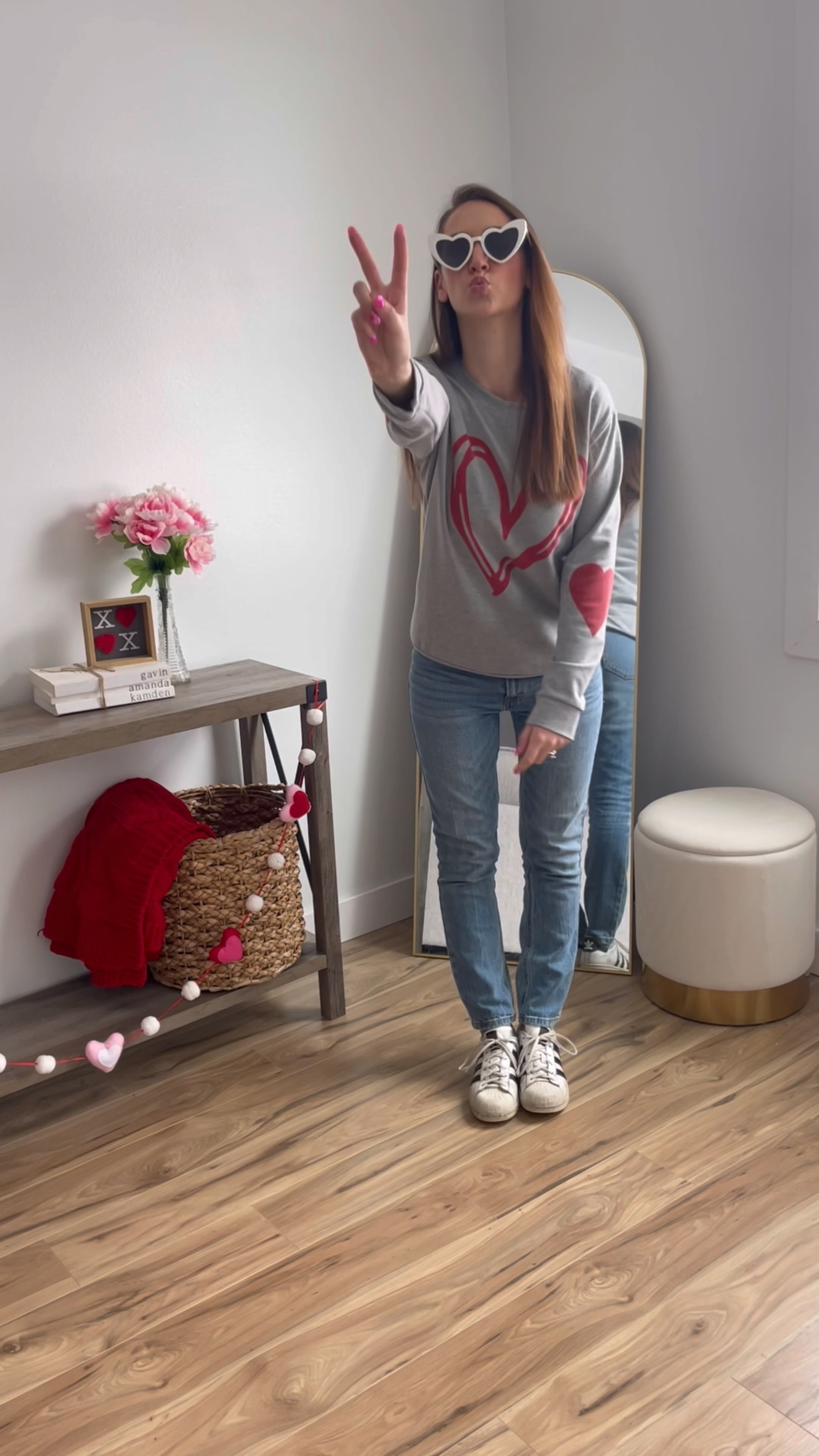 Styling a casual Valentine’s Day outfit 

#LTKstyletip #LTKSeasonal #LTKfindsunder100