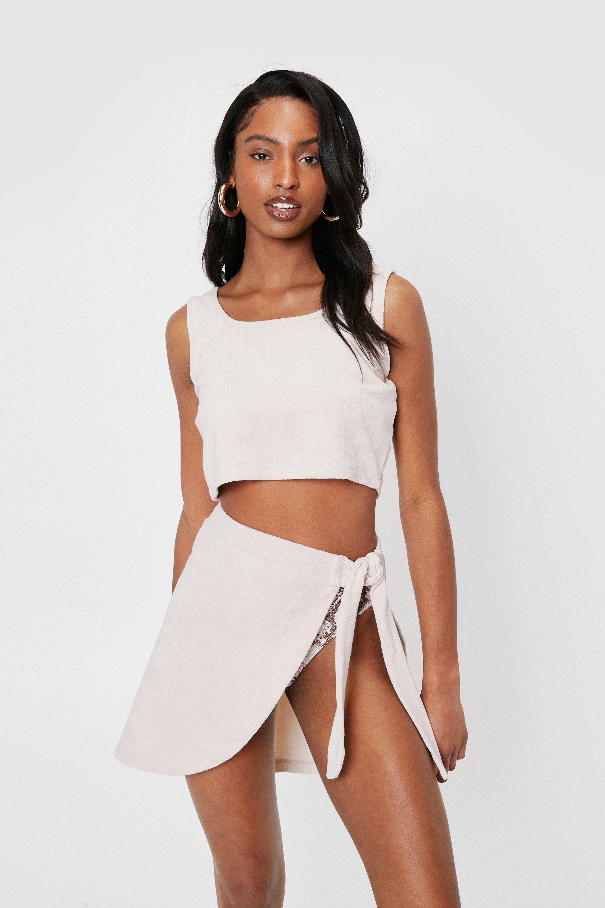 Towelling Cover Up Top and Mini Skirt Set | Nasty Gal (US)