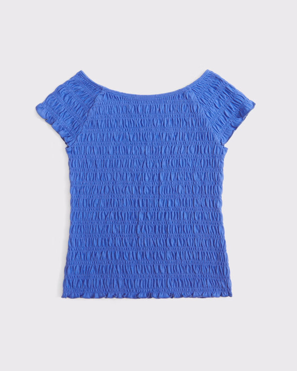 girls smocked tee | girls clearance | Abercrombie.com | Abercrombie & Fitch (US)
