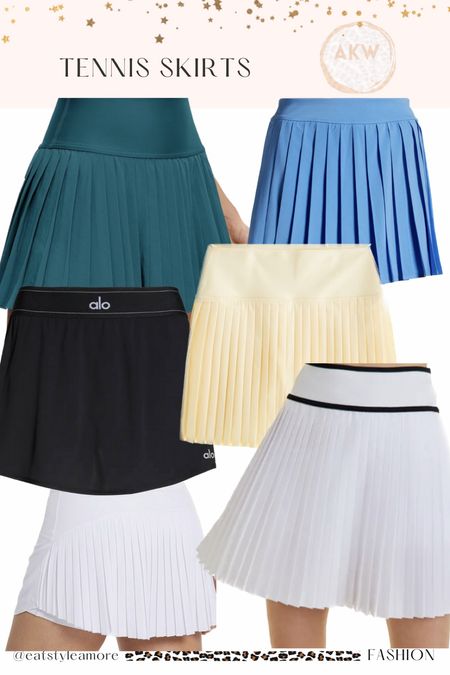 Tennis skirts. Pleated mini skirts. I love this preppy style for athleisure and a cute outfit. 

#LTKActive #LTKStyleTip