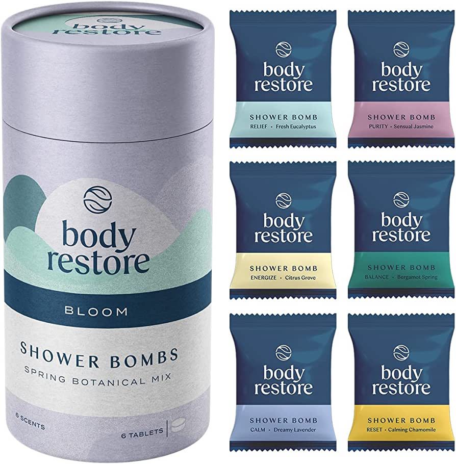 BodyRestore Shower Steamers Aromatherapy 6 Packs - Valentines Gifts for Women & Men, Shower Bath ... | Amazon (US)